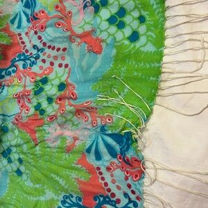 Vibrant Multicolor Lily Pulitzer Scarf with Fringe